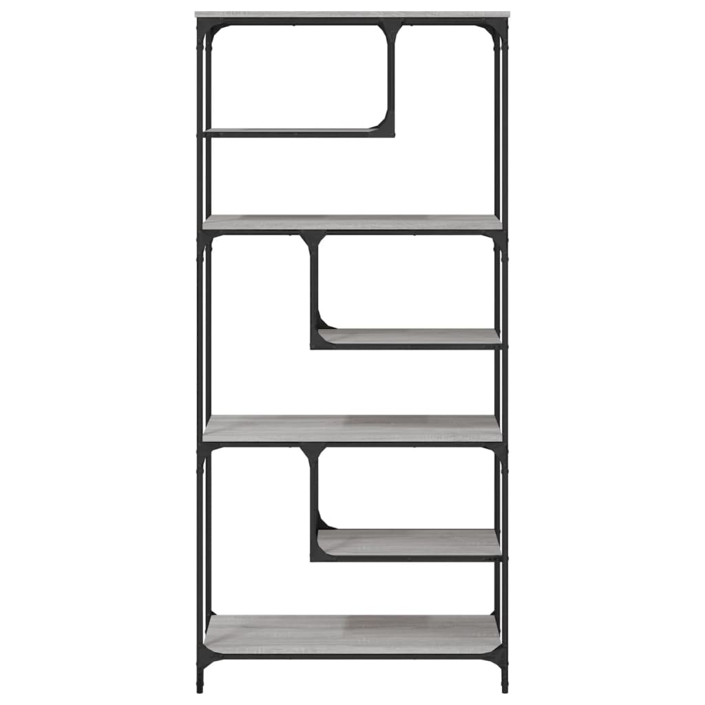 VidaXL Boekenkast 81x36x176 cm bewerkt hout grijs sonoma eikenkleurig