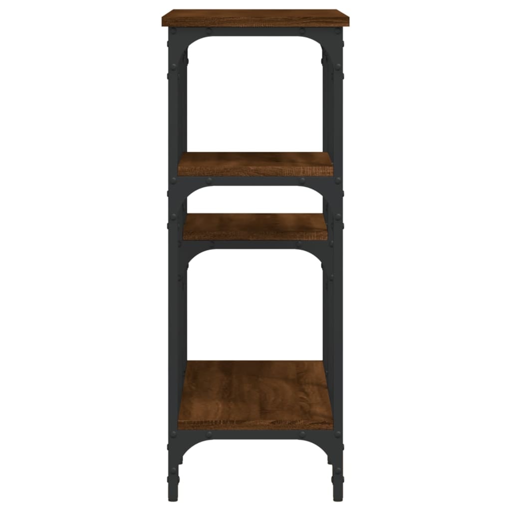 VidaXL Wandtafel 80x29x75 cm bewerkt hout bruin eikenkleur
