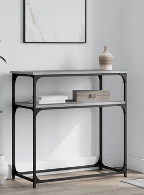 VidaXL Wandtafel 75x35,5x75 cm bewerkt hout grijs sonoma eikenkleurig