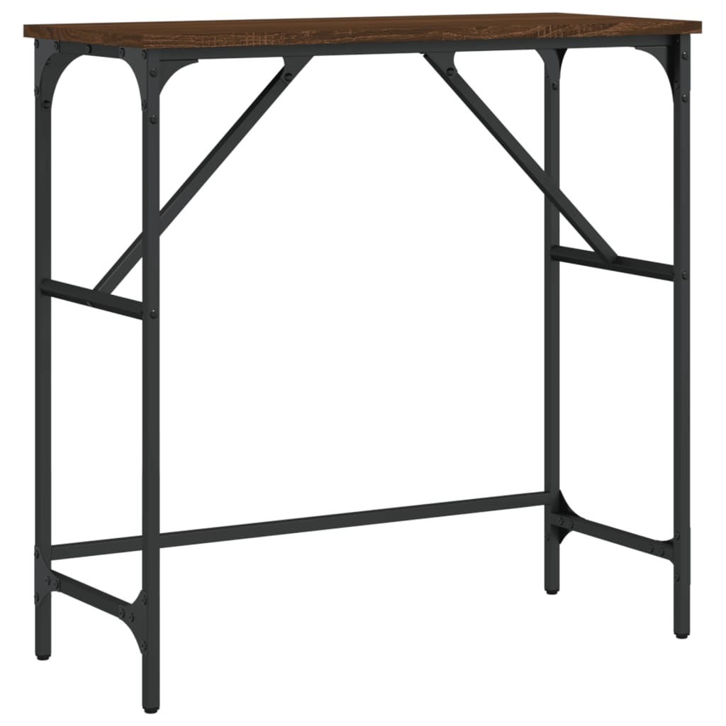 VidaXL Wandtafel 75x32x75 cm bewerkt hout bruin eikenkleur