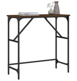 VidaXL Wandtafel 75x32x75 cm bewerkt hout bruin eikenkleur