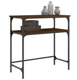 VidaXL Wandtafel 75x35,5x75 cm bewerkt hout bruin eikenkleur