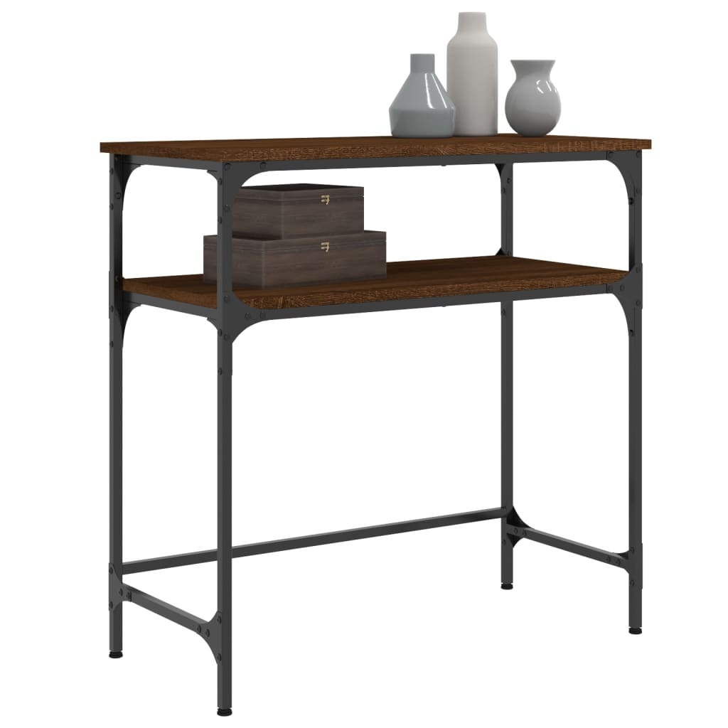 VidaXL Wandtafel 75x35,5x75 cm bewerkt hout bruin eikenkleur