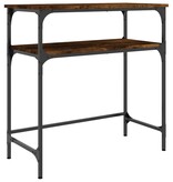 VidaXL Wandtafel 75x35,5x75 cm bewerkt hout gerookt eikenkleurig