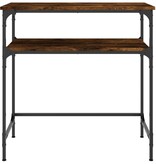VidaXL Wandtafel 75x35,5x75 cm bewerkt hout gerookt eikenkleurig