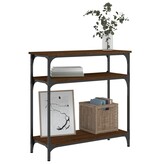 VidaXL Wandtafel 75x29x75 cm bewerkt hout bruin eikenkleur