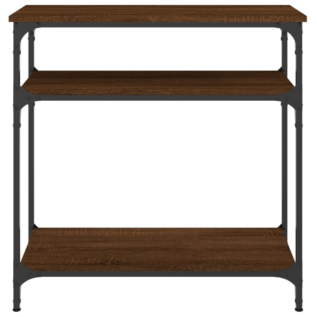 VidaXL Wandtafel 75x29x75 cm bewerkt hout bruin eikenkleur