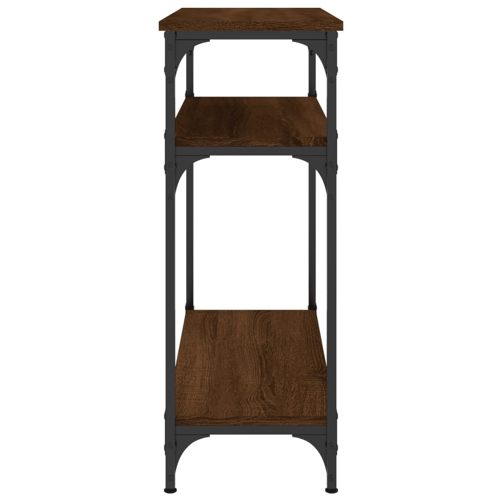 VidaXL Wandtafel 75x29x75 cm bewerkt hout bruin eikenkleur