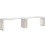 VidaXL Tuinbankje verlengbaar 212,5x40,5x45 cm massief grenenhout wit