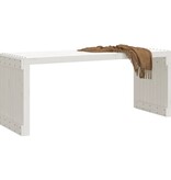 VidaXL Tuinbankje verlengbaar 212,5x40,5x45 cm massief grenenhout wit
