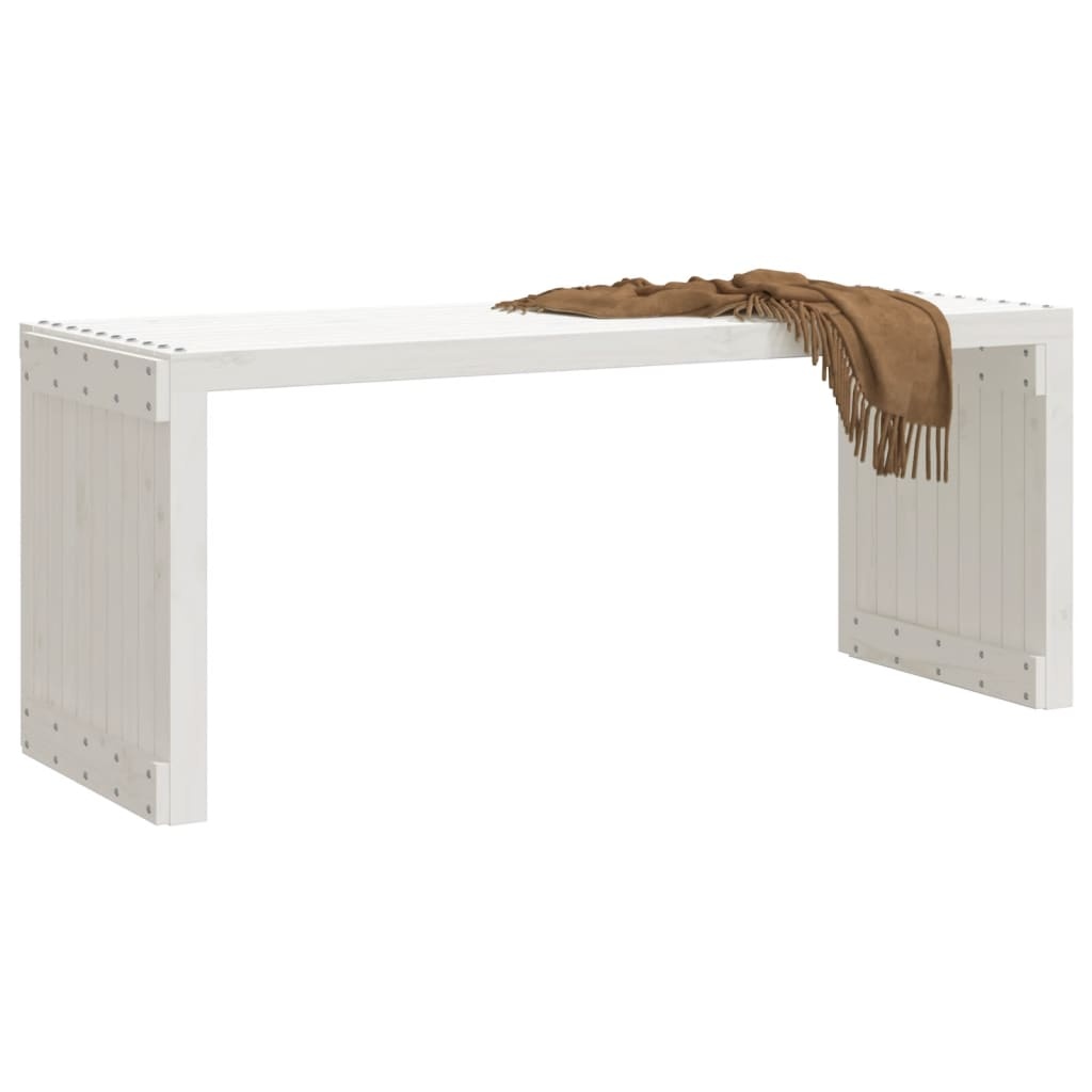 VidaXL Tuinbankje verlengbaar 212,5x40,5x45 cm massief grenenhout wit