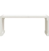 VidaXL Tuinbankje verlengbaar 212,5x40,5x45 cm massief grenenhout wit