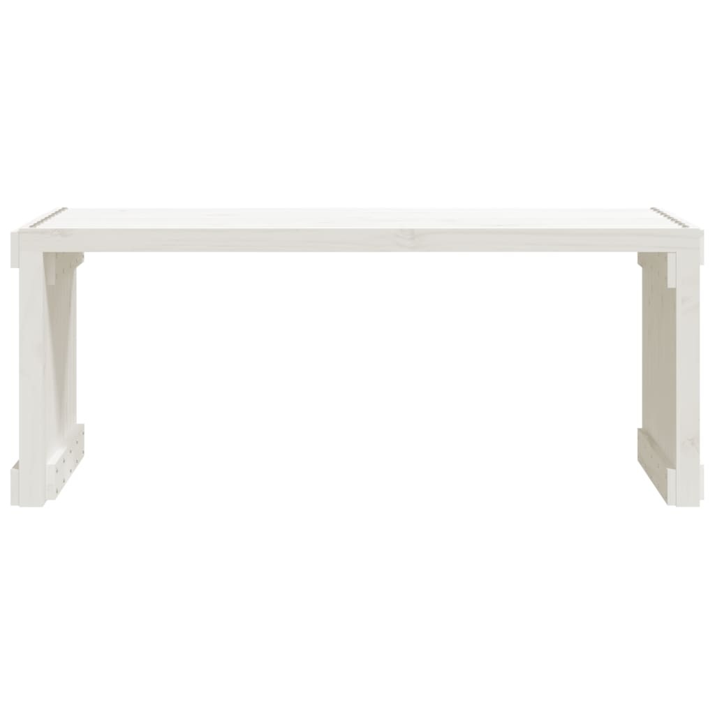 VidaXL Tuinbankje verlengbaar 212,5x40,5x45 cm massief grenenhout wit