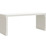 VidaXL Tuinbankje verlengbaar 212,5x40,5x45 cm massief grenenhout wit