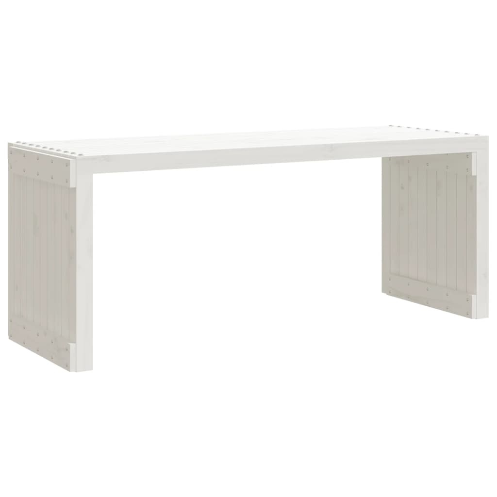 VidaXL Tuinbankje verlengbaar 212,5x40,5x45 cm massief grenenhout wit