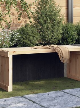 VidaXL Tuinbankje verlengbaar 212,5x40,5x45 cm massief grenenhout