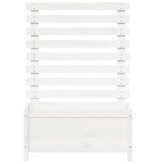 VidaXL Plantenbak met rek 79x39,5x114 cm massief grenenhout wit