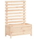 VidaXL Plantenbak met rek 79x39,5x114 cm massief grenenhout