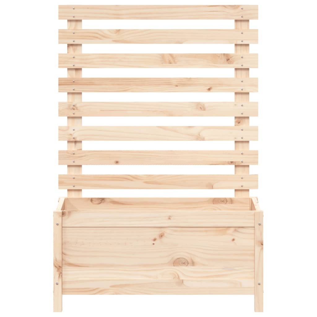 VidaXL Plantenbak met rek 79x39,5x114 cm massief grenenhout