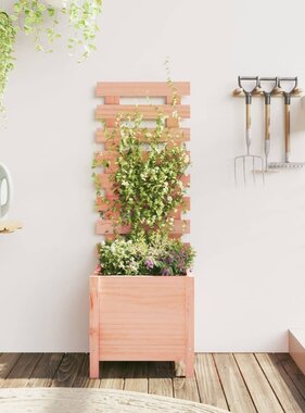 VidaXL Plantenbak met rek 39x39,5x114 cm massief douglashout
