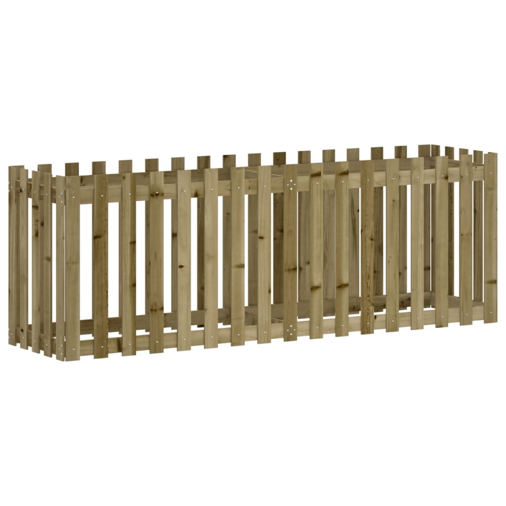 VidaXL Plantenbak verhoogd hekontwerp 200x50x70 cm geïmpregneerd hout