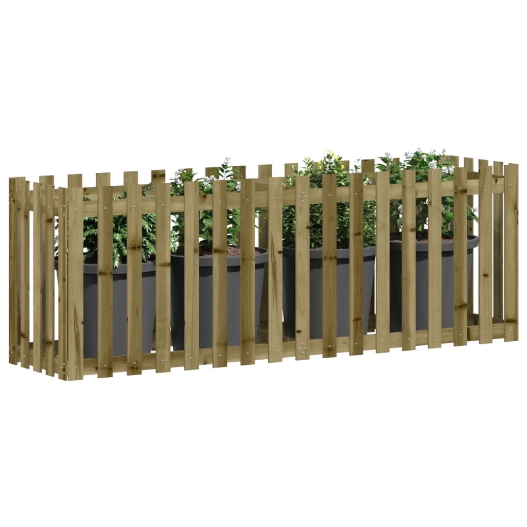 VidaXL Plantenbak verhoogd hekontwerp 200x50x70 cm geïmpregneerd hout