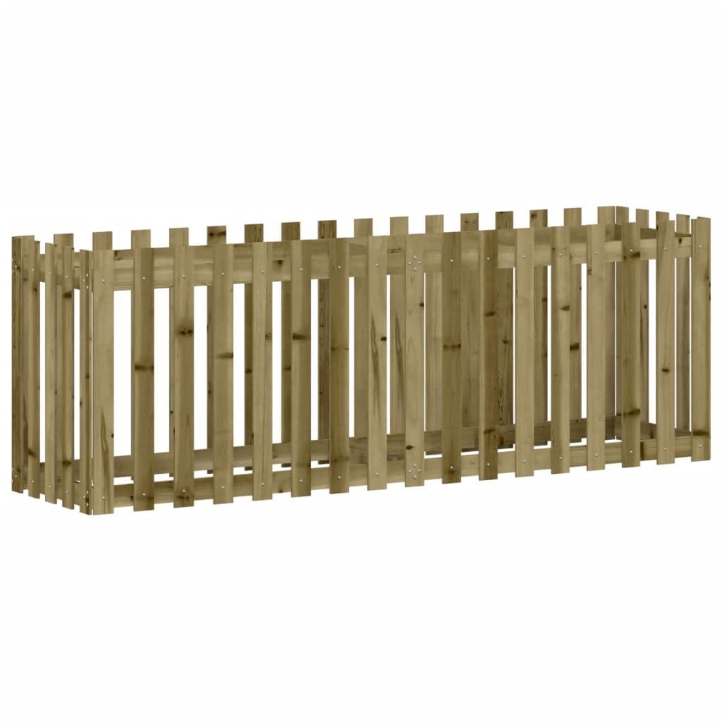 VidaXL Plantenbak verhoogd hekontwerp 200x50x70 cm geïmpregneerd hout