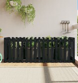 VidaXL Plantenbak verhoogd hekontwerp 200x50x70 cm grenenhout zwart