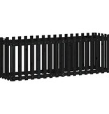VidaXL Plantenbak verhoogd hekontwerp 200x50x70 cm grenenhout zwart