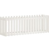 VidaXL Plantenbak verhoogd hekontwerp 200x50x70 cm grenenhout wit