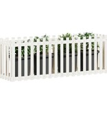 VidaXL Plantenbak verhoogd hekontwerp 200x50x70 cm grenenhout wit