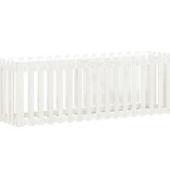 VidaXL Plantenbak verhoogd hekontwerp 200x50x70 cm grenenhout wit