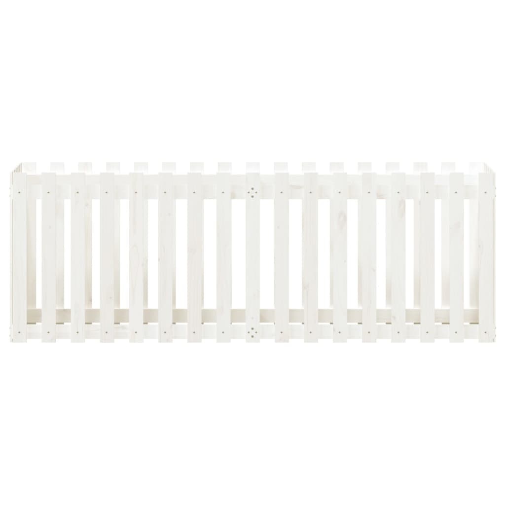 VidaXL Plantenbak verhoogd hekontwerp 200x50x70 cm grenenhout wit