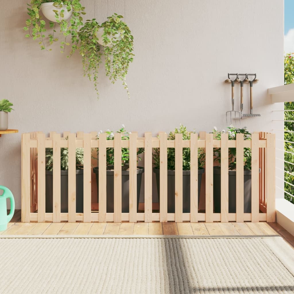 VidaXL Plantenbak verhoogd met hekontwerp 200x50x70 cm grenenhout