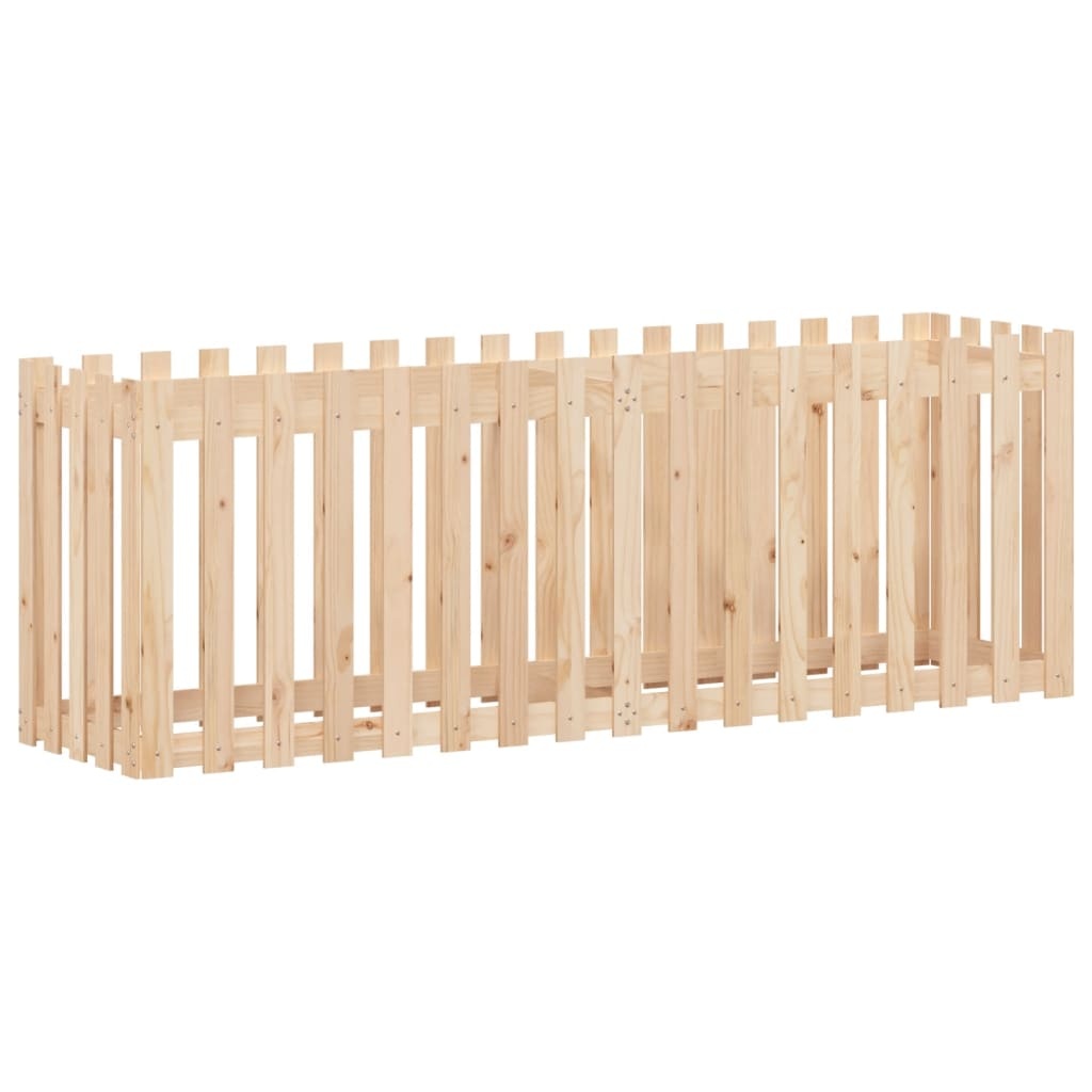 VidaXL Plantenbak verhoogd met hekontwerp 200x50x70 cm grenenhout
