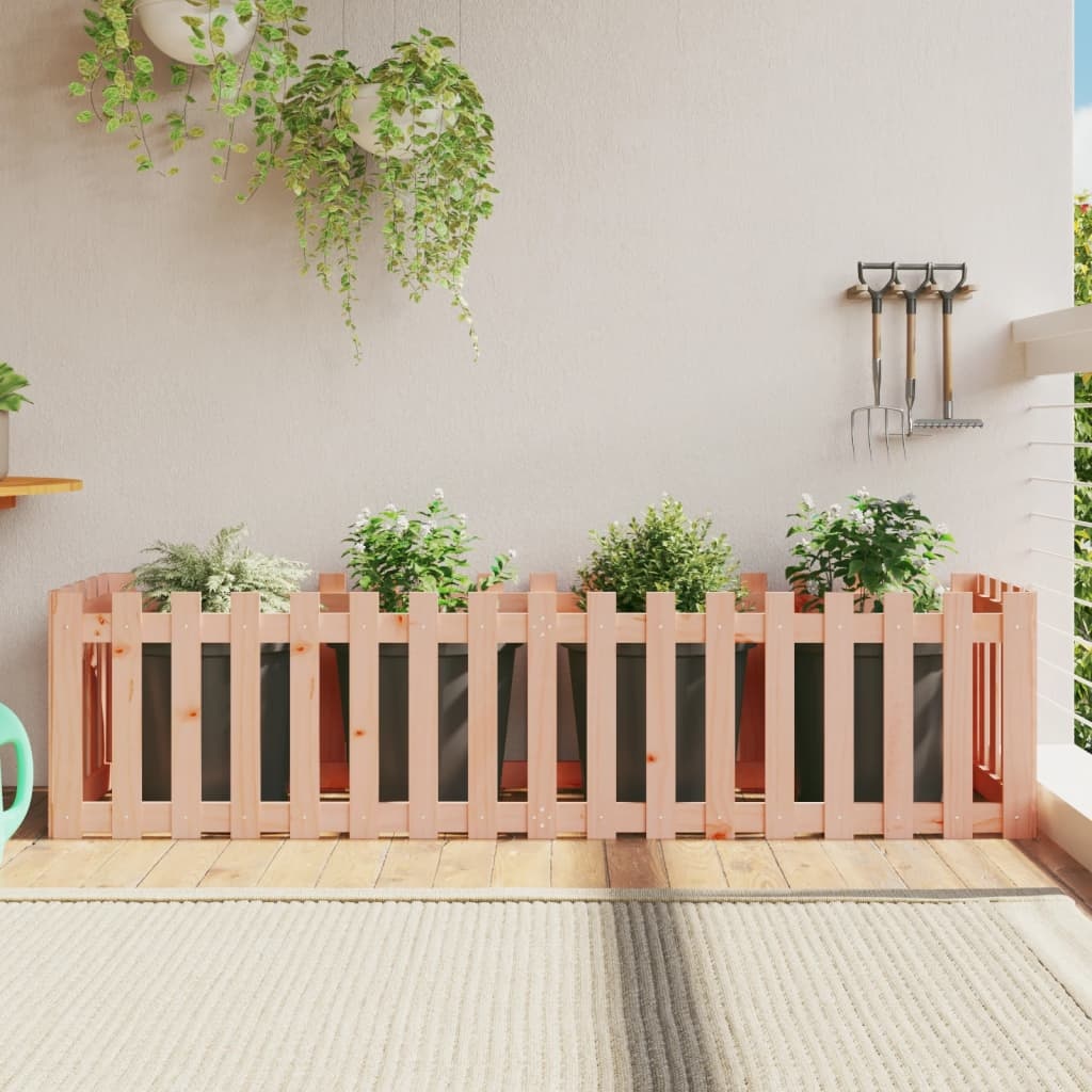 VidaXL Plantenbak verhoogd hekontwerp 200x50x50 cm massief douglashout