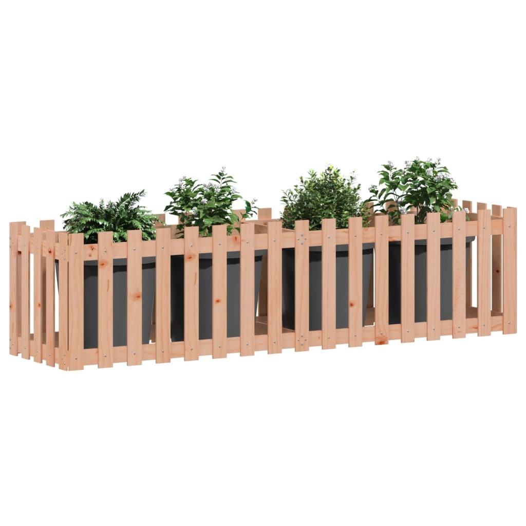VidaXL Plantenbak verhoogd hekontwerp 200x50x50 cm massief douglashout