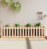 VidaXL Plantenbak verhoogd met hekontwerp 200x50x50 cm grenenhout