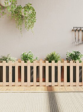 VidaXL Plantenbak verhoogd met hekontwerp 200x50x50 cm grenenhout