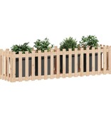 VidaXL Plantenbak verhoogd met hekontwerp 200x50x50 cm grenenhout