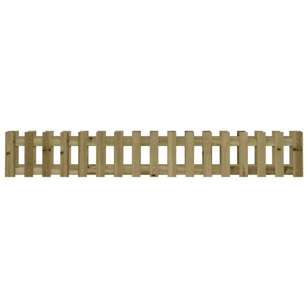 VidaXL Plantenbak verhoogd hekontwerp 200x30x30 cm geïmpregneerd hout