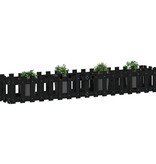 vidaXL Plantenbak verhoogd hekontwerp 200x30x30 cm grenenhout zwart