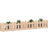 VidaXL Plantenbak verhoogd met hekontwerp 200x30x30 cm grenenhout
