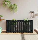 VidaXL Plantenbak verhoogd hekontwerp 150x50x70 cm grenenhout zwart