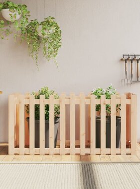 VidaXL Plantenbak verhoogd met hekontwerp 150x50x70 cm grenenhout