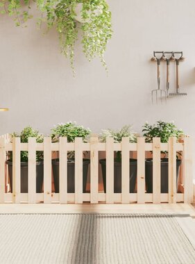 VidaXL Plantenbak verhoogd met hekontwerp 150x50x50 cm grenenhout