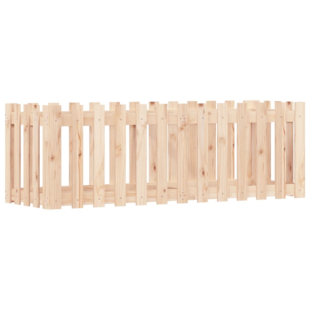VidaXL Plantenbak verhoogd met hekontwerp 150x50x50 cm grenenhout