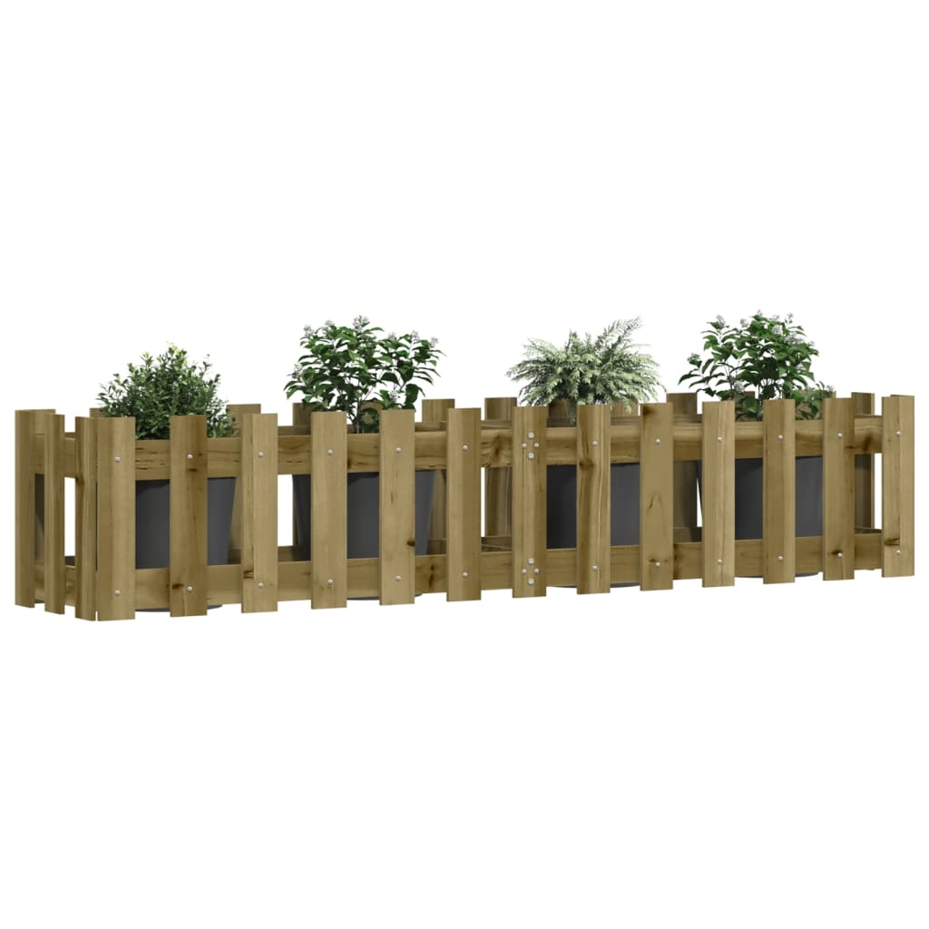 VidaXL Plantenbak verhoogd hekontwerp 150x30x30 cm geïmpregneerd hout