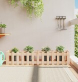 VidaXL Plantenbak verhoogd met hekontwerp 150x30x30 cm grenenhout