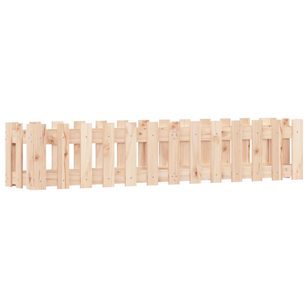 VidaXL Plantenbak verhoogd met hekontwerp 150x30x30 cm grenenhout